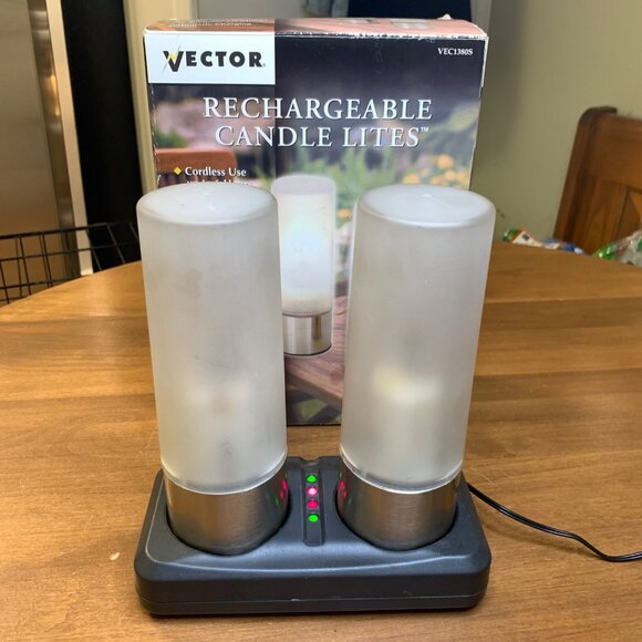 Vector Rechargeable Candle Lights, 2 Piece Set - Picture 5 of 7